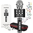Mockins Black Bluetooth Karaoke Microphone for Kids w/Built in Bluetooth Speaker| Wireless Microphone Karaoke Compatible with iPhone & Android| Bluetooth Microphone Wireless |All-in-One Karaoke Mic