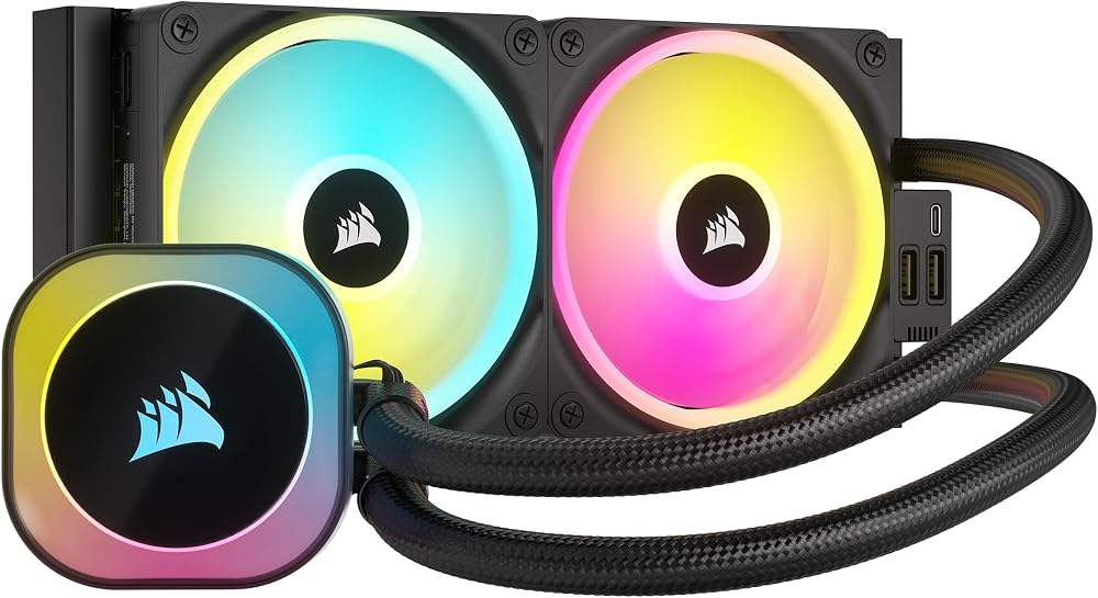 Corsair iCUE LINK H100i RGB 240mm 2x QX120 RGB Fans LGA1700 AM5 Black