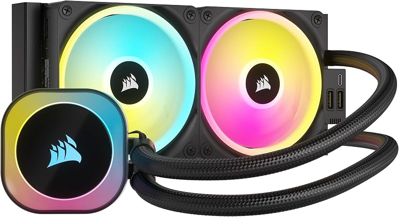Corsair iCUE LINK H100i RGB 240mm 2x QX120 RGB Fans LGA1700 AM5 Black