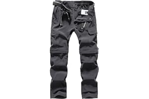 DAFENGEA Kids Hiking Cargo Pants Quick Dry Casual Outdoor Hiking Convertible Trousers