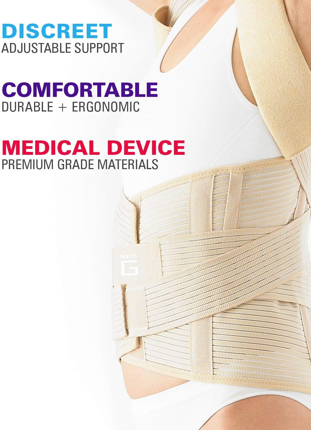 Neo-G Dorsolumbar Support Brace, Back Support for Early Kyphosis Lumbar Support, Rounded Shoulders, Back Pain Relief - Image 4