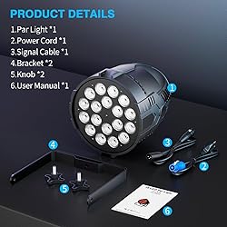 200W Stage Par Lights, RGBL 4-in-1 LED Par Can
