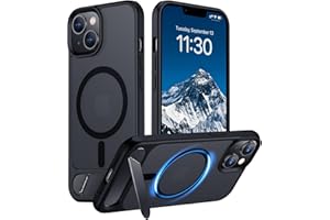 Temdan Compatible with iPhone 14 Case/iPhone 13 Case Magnetic,[Built-in Invisible Kickstand][Compatible with MagSafe][Military Grade Shockproof] Slim Translucent Matte Phone Case for iPhone 14/13 6.1"