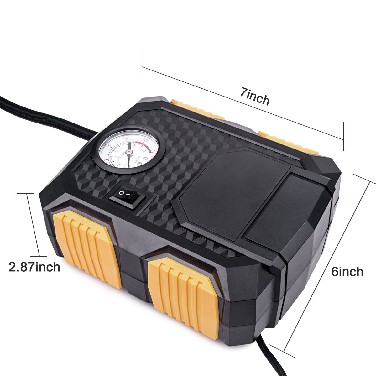 12V DC 150PSI Electric Auto Air Compressor Pump,Huicocy Portable Digital Car Tire Inflator Tire Pump with Led Light 3M Power Cord