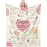 Valentines Gifts for Mom, Mom Throw Blanket from Son Daughter, First Time Mommy Gifts for Women, Mothers Day Presents, Pregnant Wife Gift from Husband, New Mommy Gift Soft Flannel Blanket 50"*60"