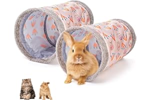 ZENFUN 2 Packs Guinea-Pig Rabbit Tunnel Pet Fun Tunnel, Bunny Tunnel,Tube Pet Hideaway, Bunny Hamster Hideout Small Animal Ac