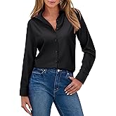 siliteelon Button Down Shirts for Women Wrinkle Resistance Dress Shirts for Women Long Sleeve Work Formal Office Blouses Tops