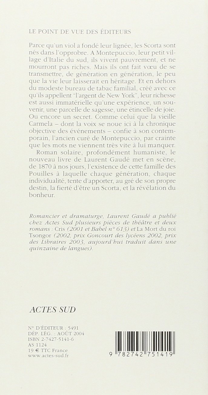 Le Soleil Des Scorta Résumé Par Chapitre
