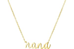 Awegift Personalized Name Necklace 18K Gold Plated New Mom Bridesmaid Gift Jewelry for Women