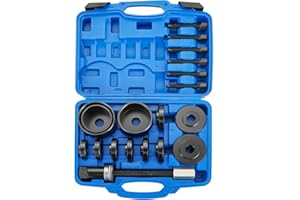 NYXOVA 19pcs Front Wheel Drive Bearing Removal Installation Service Tool Kit, Wheel Bearing Removal Kit, Bearing Removal Install Adapter Puller Pulley Service Tool Kit