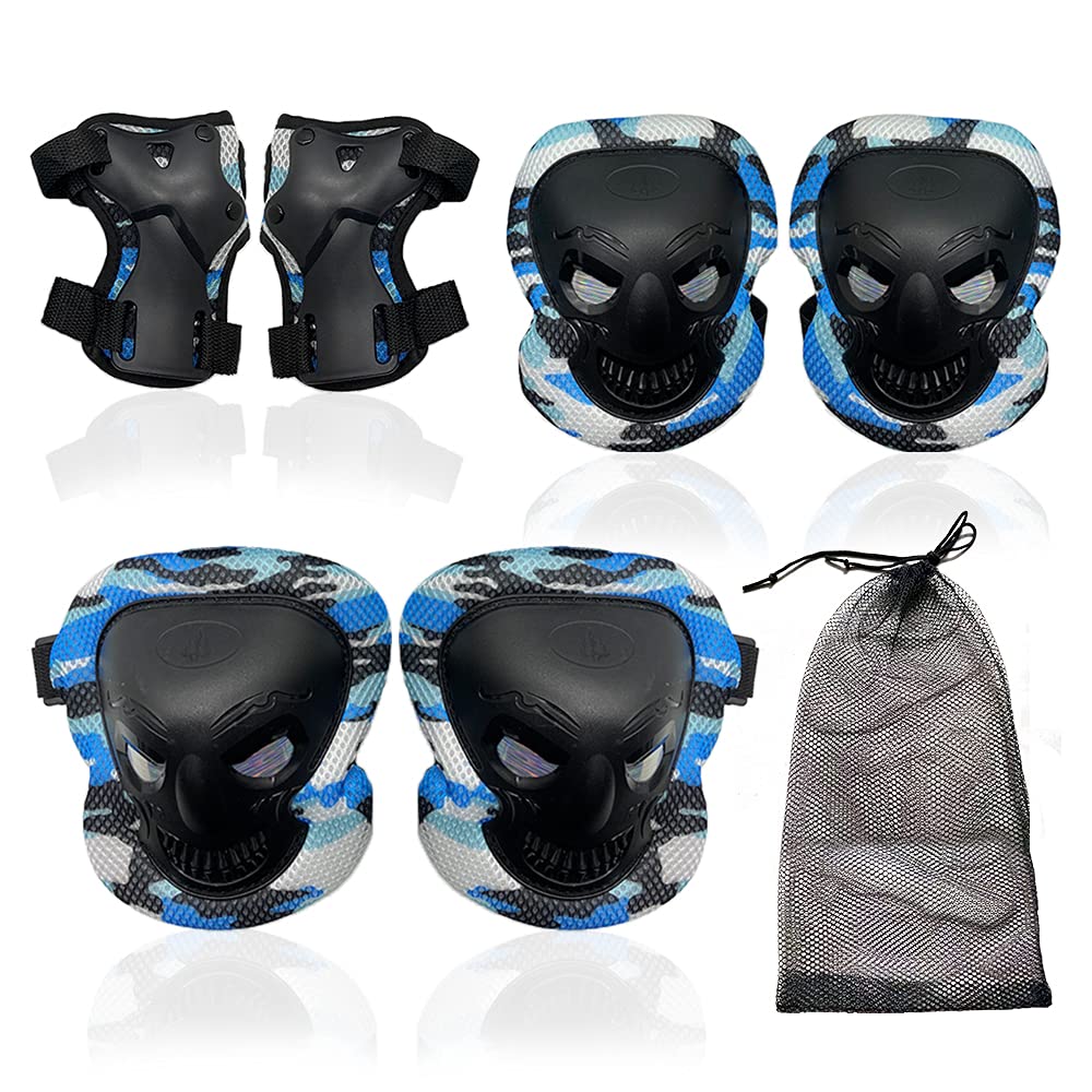 TEAYTIS Kids knee pads, elbow pads teenagers Protective Gear Set 6 Pack for Rollerblading Skateboard Cycling Skating Bike Scooter Riding Sports (Small): Industrial & Scientific