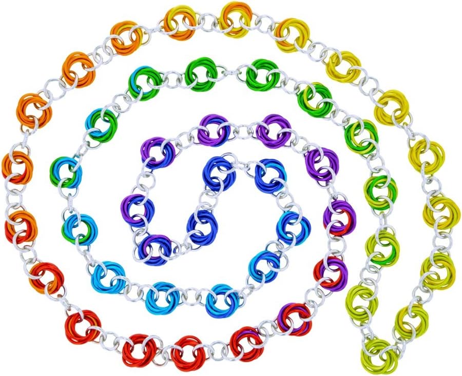 Weave Got Maille Ombre Color Wheel Chainmaille Necklace/Lanyard Kit, Rainbow