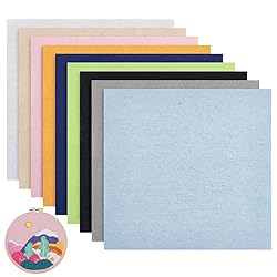 BENECREAT 18 Sheets 9 Colors Square Linen