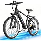 Fweork Electric Bike for Adults &ndash; 7 Speed 26" Mountain E-Bike, 1500W Peak Brushless Motor 25MPH,48V18AH Removable Battery, Up to 25-40 Miles Range, Step Over Commuter, Electric Bike is UL 2849