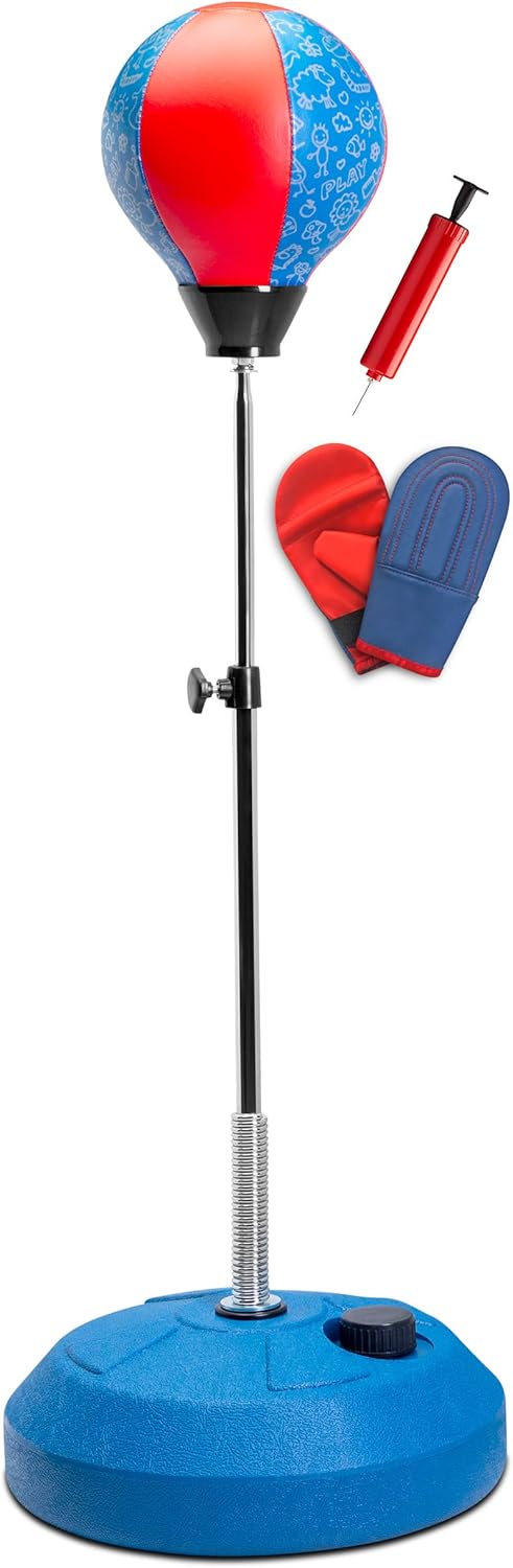 Punching Bag Reflex Boxing Bag with Stand, Height Adjustable - Freestanding Punching Ball Speed Bag - Great for MMA Training, Stress Relief & Fitness (Kids) : Sports & Outdoors