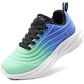 DREAM PAIRS Girls Boys Shoes Kids Lace up Tennis Sparkle Glitter Athletic Running Sneakers