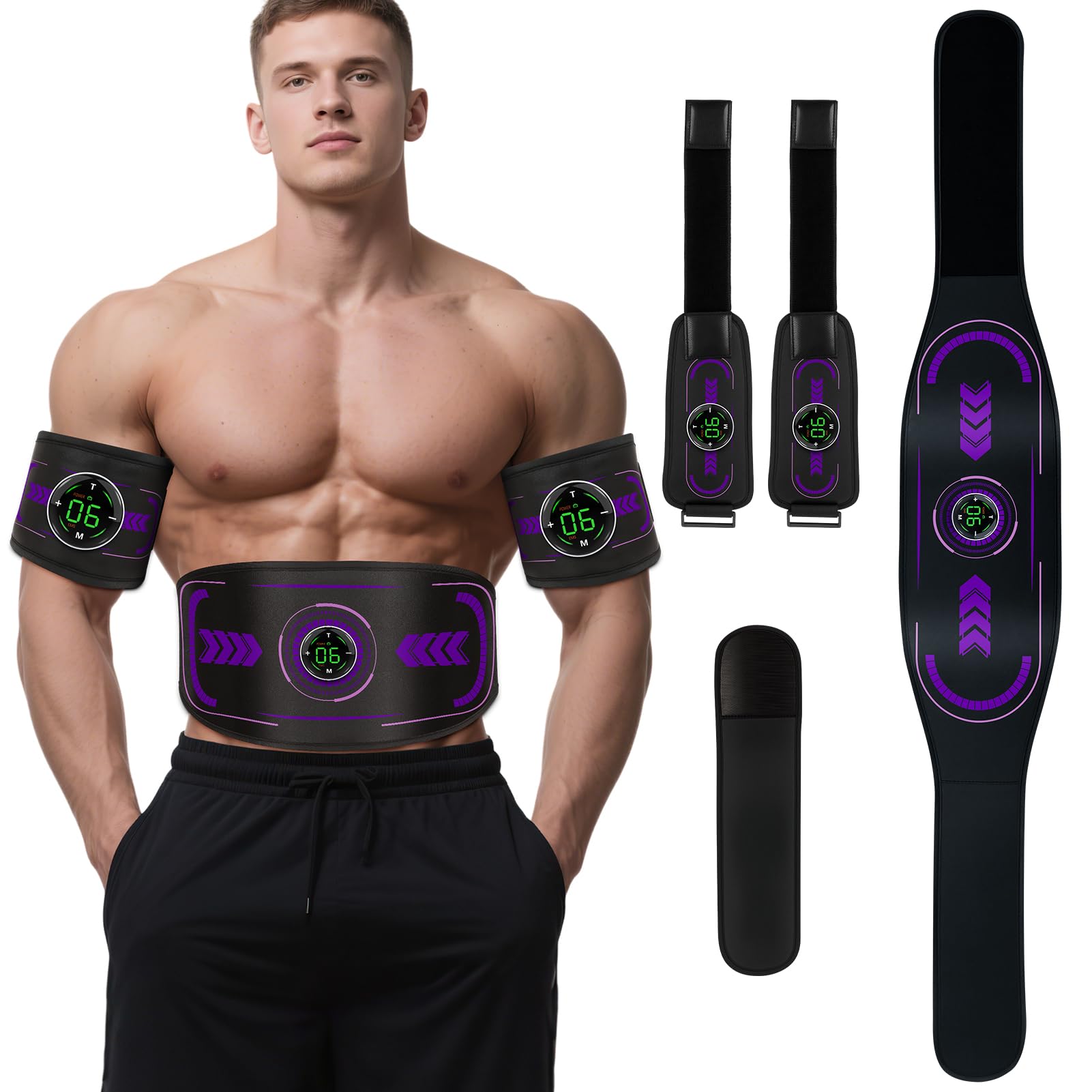 Photo 1 of Electronic Muscle Stimulator with TENS & PMS, Ab Belt Stimulator Muscle Toner, Abdominal Fitness Trainer for Home