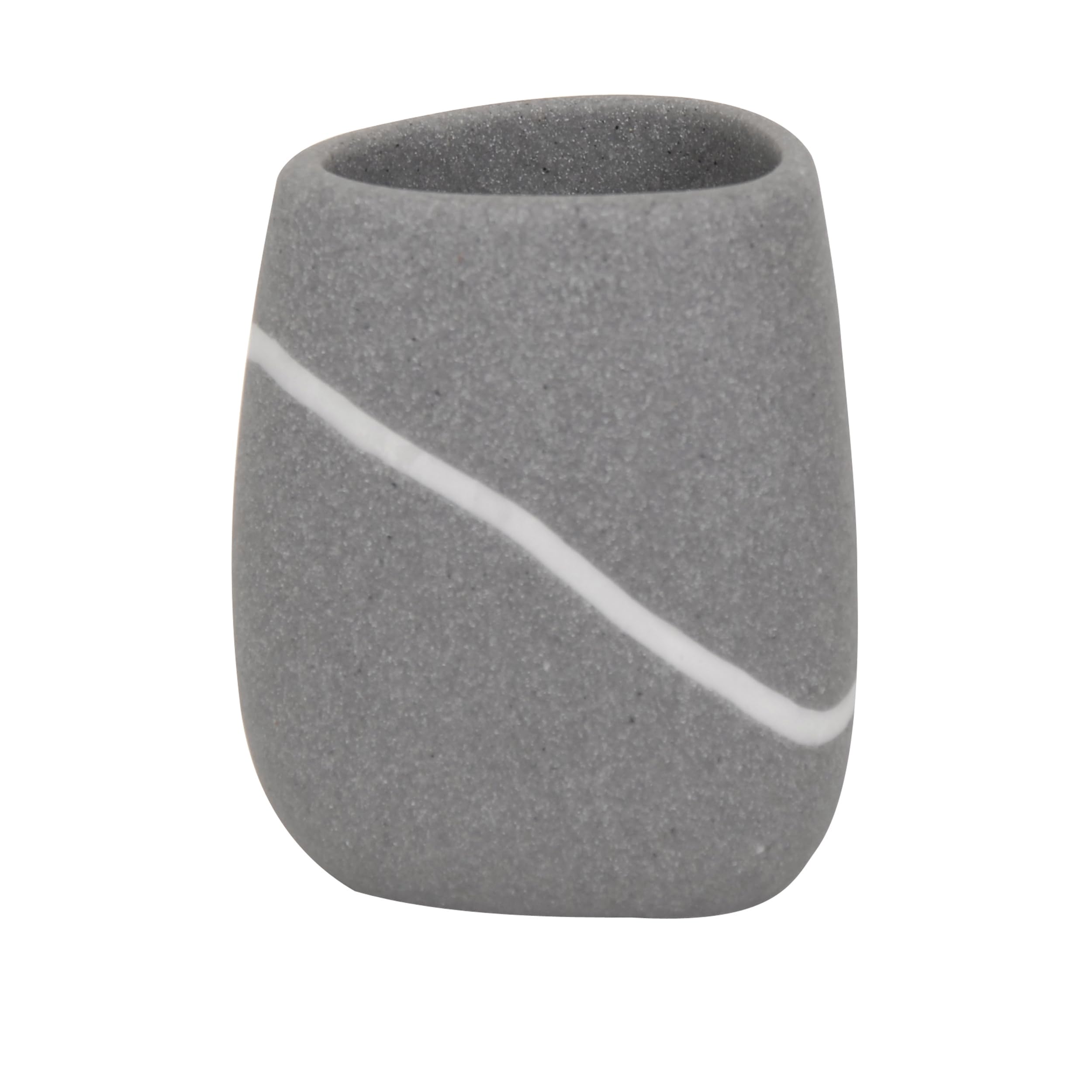 MSV Polyresin Zen Toothbrush Holder, Grey
