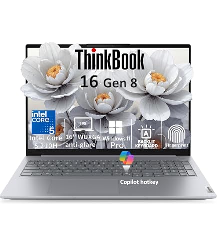 Amazon.com: Lenovo ThinkBook 16 Gen 8 Business Laptop, 16