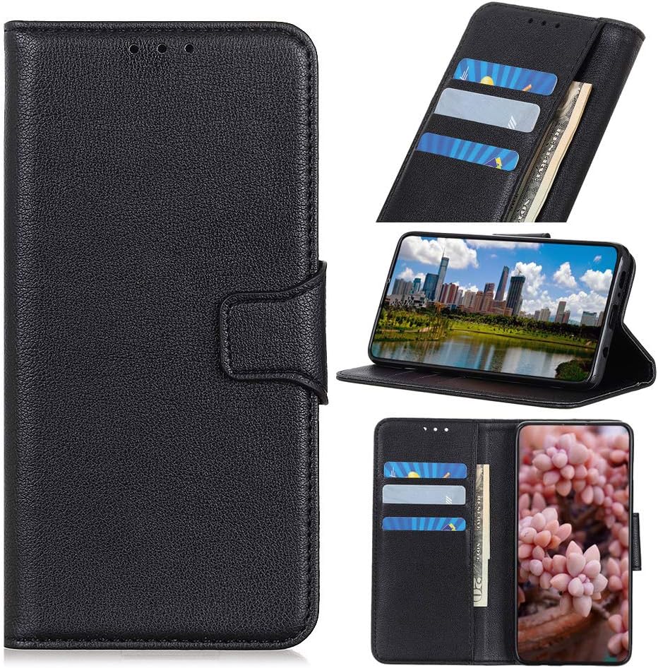 Pengchihaotian Case for Nokia 2.3 Case Cover,Premium PU Leather Kickstand Card Slots Case Black