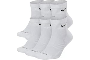 Nike Everyday Plus Dri-FIT Cushioned Ankle Athletic Training Casual Socks - 6 Pack