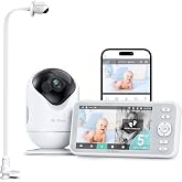 Dr.Care VistaView 5" 1080P Smart WiFi Baby Monitor with Camera ＆ Clip Mount | App Control, Motion Alert &amp; Sound Indicator, Triple Security, Night Vision, 5000mAh Removable Battery, 2-Way Talk, Multi-User