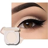 KYDA Beige Matte Single Eyeshadow, Multiuse for Matte Eyeshadow and Primer, Buildable Off White Eyes Shadow, Ultra-fine Lightweight, Crease-proof High Pigmented Formula, Moonlight