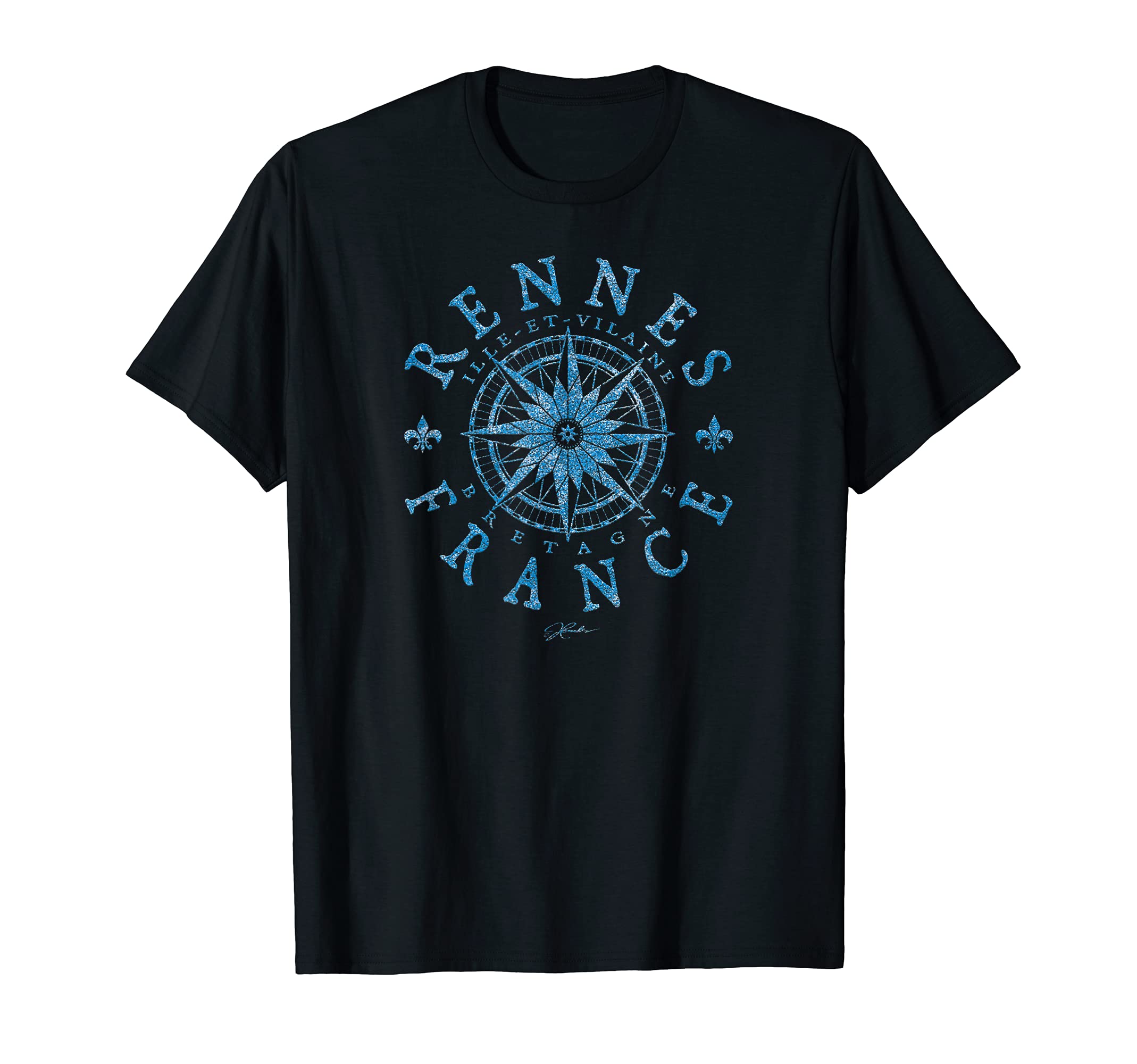 JCombs: Rennes, Brittany, France, Compass Rose T-Shirt