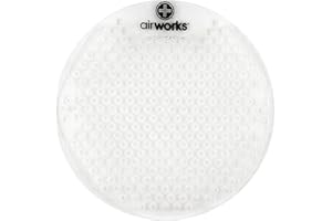 HOSPECO airworks AWSFUS233-BX Splash Free Urinal Screen, Sunburst, 0.22 lb, 8" Height, 6" Width, Clear (Pack of 10)