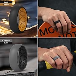 Egnaro Silicone Ring Men 1/4/5/6/7 Multipack of