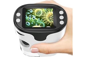 1000X Handheld Digital Microscope for Kids - 4K 2.0" Screen, Rechargeable Mini Labster Portable Pocket Scope, Includes Slides
