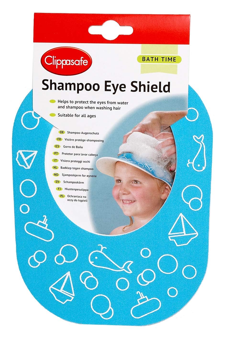 Clippasafe Shampoo Eye Shield, Blue
