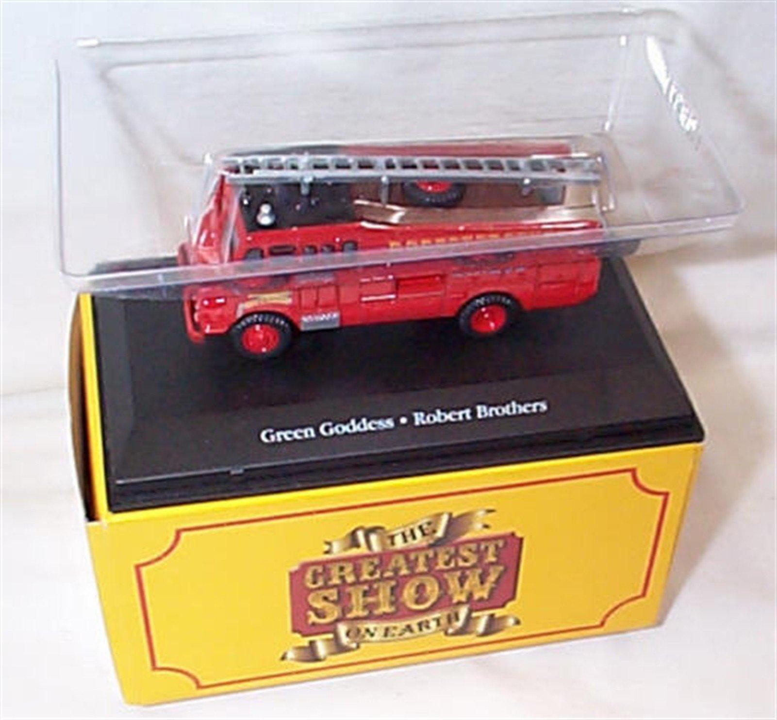 atlas editions the greatest show on earth green goddess robert brothers fire engine vehicle 1:76 scale diecast model