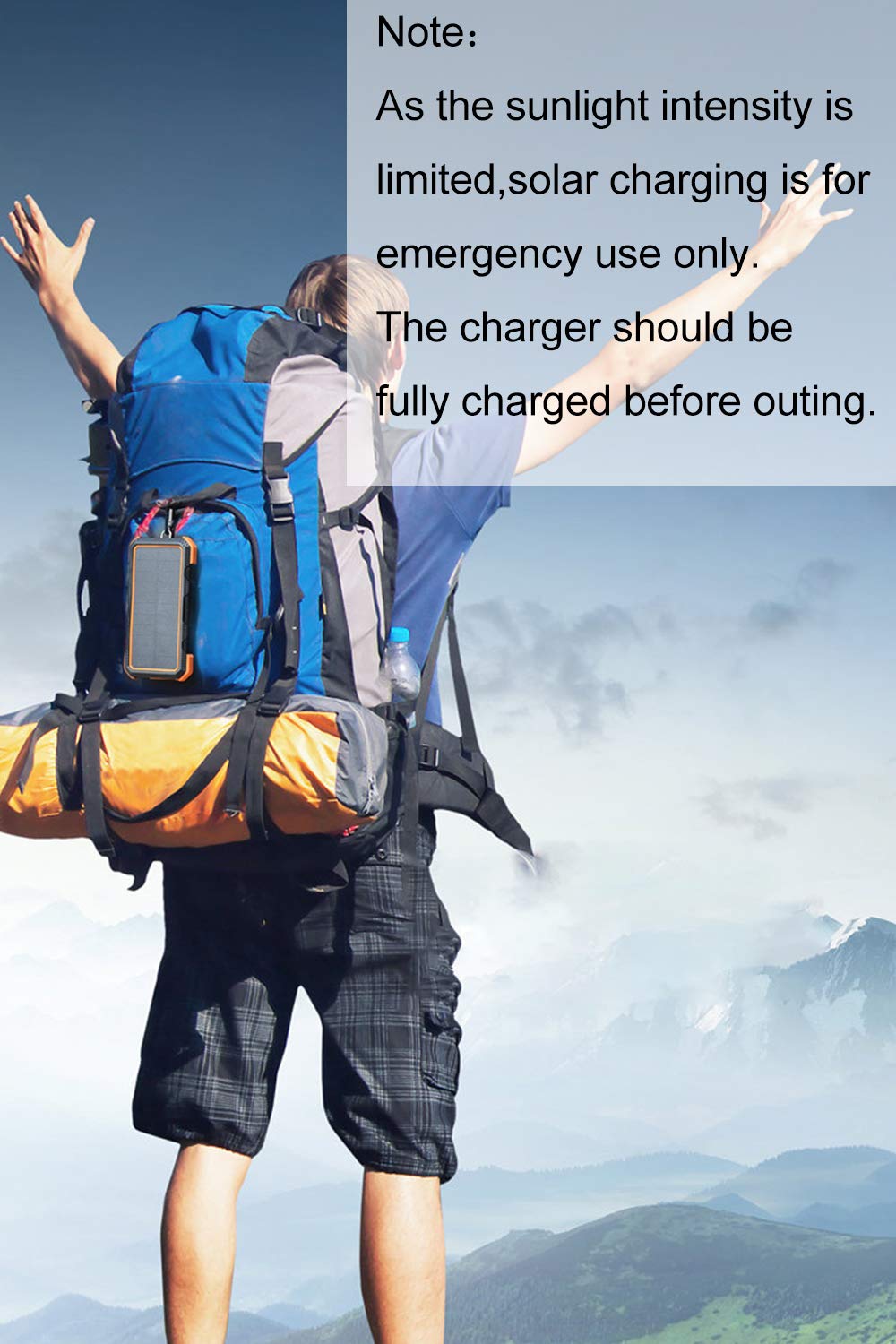 Solar Charger 26800mAh, Riapow 18W PD Portable Charger External Battery Pack with QC 3.0, Solar Power Bank with 3 Outputs for iPhone 11, Samsung Galaxy S10, MacBook