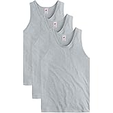 Hanes Mens Essentials Tank Top Pack, Midweight Cotton Tanks, Sleeveless Shirts, 3-Pack