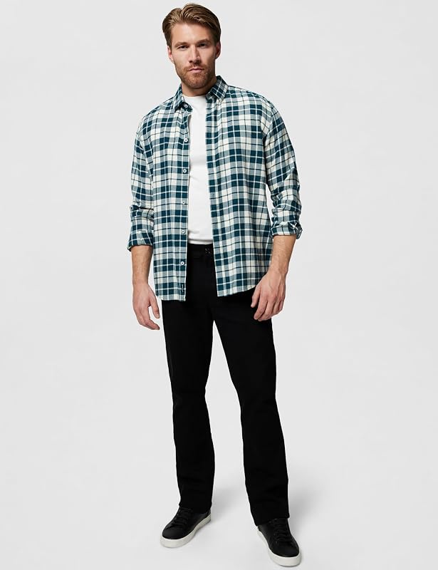 Jean Ricky à Jambe Droite pour Homme, Rince-Corps Noir, 48