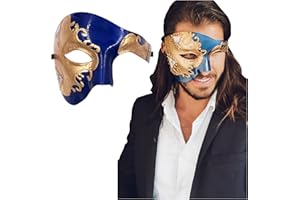 LUXURY MASK Masquerade Mask For Men Phantom Of The Opera Mask Prom Mardi Gras Haloween Venetian Half Face Mask