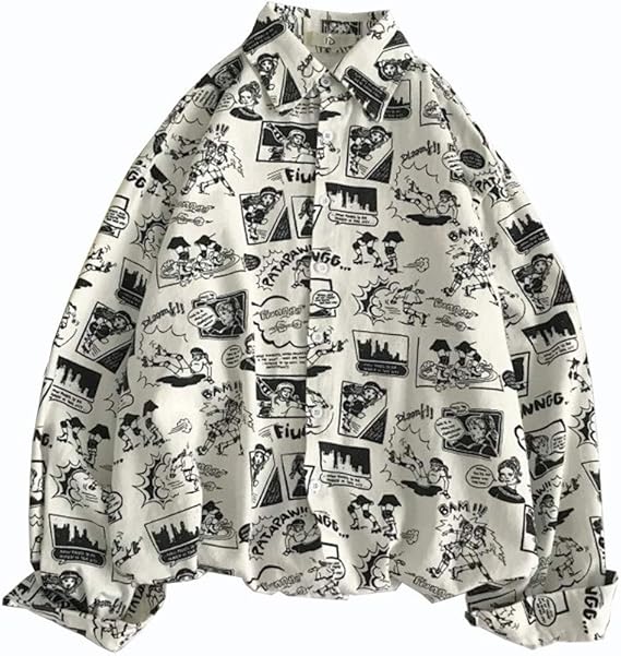 Amazon Angelo デニムシャツ ジャケットシャツ 長袖シャツ 総柄シャツ メンズシャツ トップス プリント ゆったり カジュアル メンズファッション シンプル オシャレ ストリート 個性的 秋 シャツ 通販