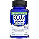 Focus Factor Extra Strength, 60ct - Multivitamin Supplement with Vitamin B6, B12, D3, Zinc, Phosphatidylserine, Bacopa Monnie