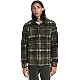 Vince Men's Sherpa Lined Plaid Shirt Jacket