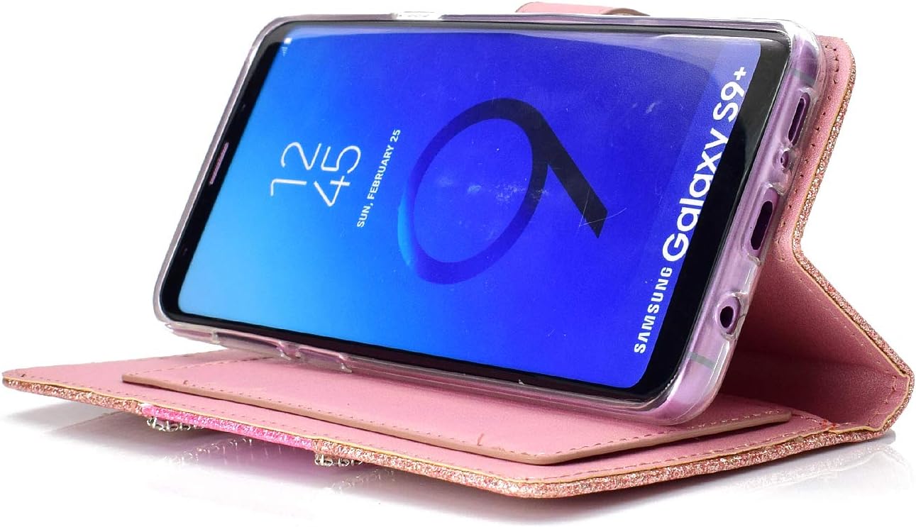 Mini Schminkspiegel Zcxg Kompatibel Mit Handyhulle Samsung Galaxy S9 Hulle Leder Weiss Glitzer Silikon Transparent Kartenfach Inner Tasche Mit Diamant Magnet Schutzhulle Madchen Flip Cover Matratzen Fur Babybetten