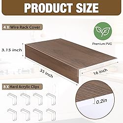 EYAYEN 4 Pcs Wire Shelf Cover，Wire Rack Covers