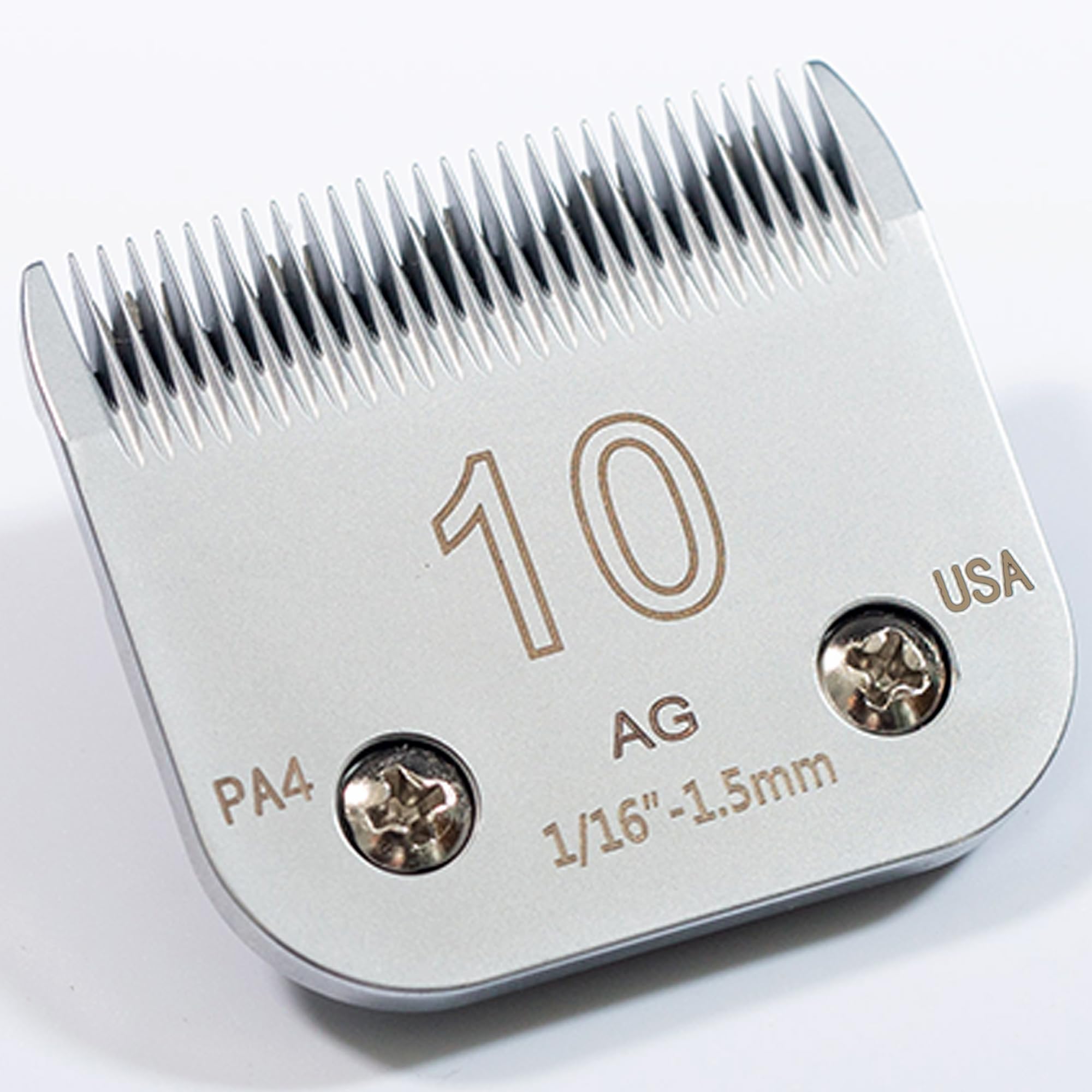 OwnLifeYF Detachable Steel Pet Dog Clipper Blades,Size-10,Compatible with Andis Cut Length 1/16"(1.5mm), fit for Oster A5, fit for Wahl KM Series Clippers, Made of Steel Stainless Steel Blade, 1 Pack