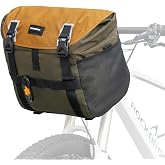 ROCKBROS Bike Handlebar Bag 13.5-24L, Water-Resistant Bicycle Front Bag | 13.5-24L storage, water-resistant lining, mesh side pockets, reflective trim, universal fit and detachable shoulder strap.