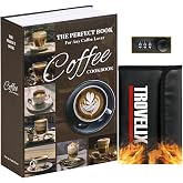 Book Safe with Combination Lock, Hidden Safe (9.5 x 6.2 x 2.2 Inch) with Fireproof Bag, Secret Diversion Safe, Hollow Book Box Hidden Storage, Money Safe Box for Cash (COFFEE)