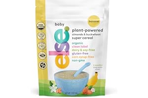 Else Nutrition Super Cereal For Babies 6 mo+, Made With Real Whole Plants for a Nutritionally Balanced meal, with gluten free carbs and plant protein (Banana, Single)