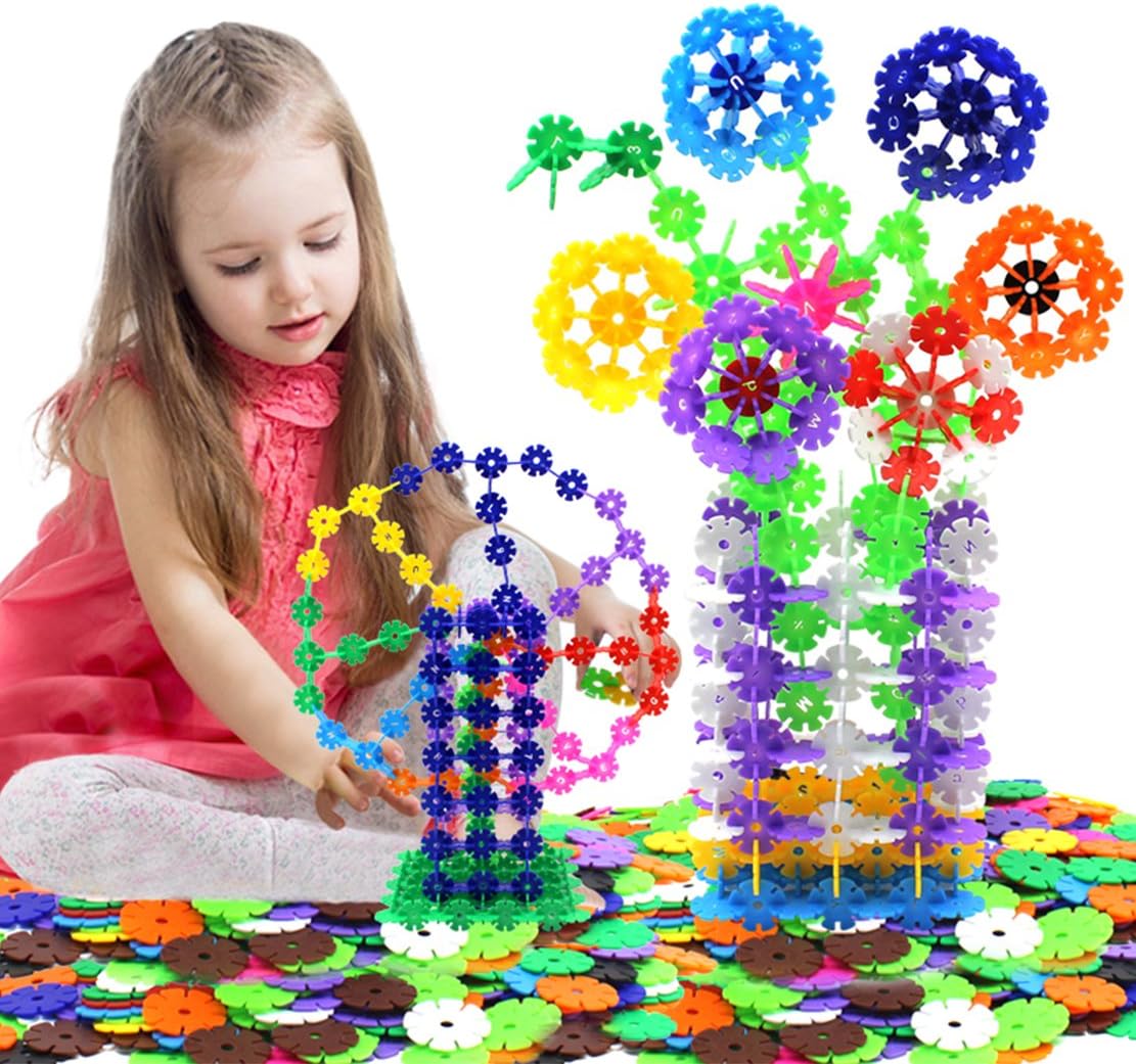iPuzzle 1200pcs Snowflake Creative Construction Building Block Educational Toy Set