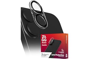 ZAGG Glass Elite Anti-Glare Camera Lens Protector for iPhone 16 Plus / 16 - Anti-Reflective Glass, 5X Stronger, Smudge-Free, Eco-Friendly, Easy Installation