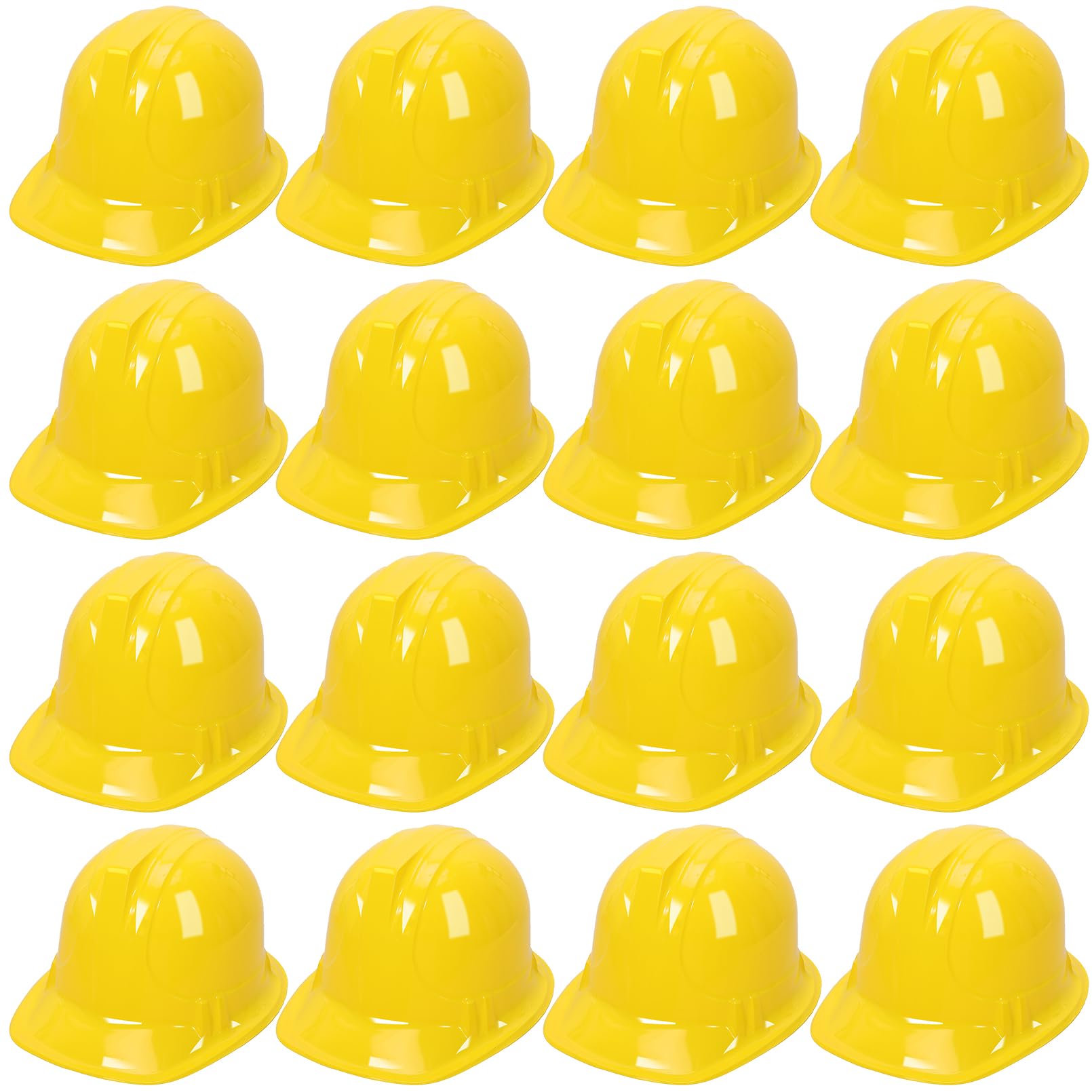 Photo 1 of Blcculi 16 Pack Yellow Soft Plastic Hard Hats, Toy Construction Worker Helmets for Dress-Up and Party Supplies