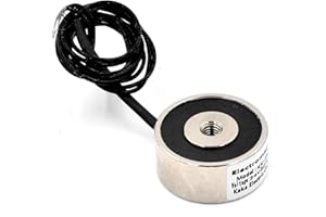 AKZYTUE DC 24V 50N 11LB/5Kg Suction Holding Sucker Round Electric Magnet Solenoid Lifting Cylinder Electromagnet 25 x 11mm
